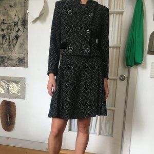 Vintage Versus tweed skirt suit